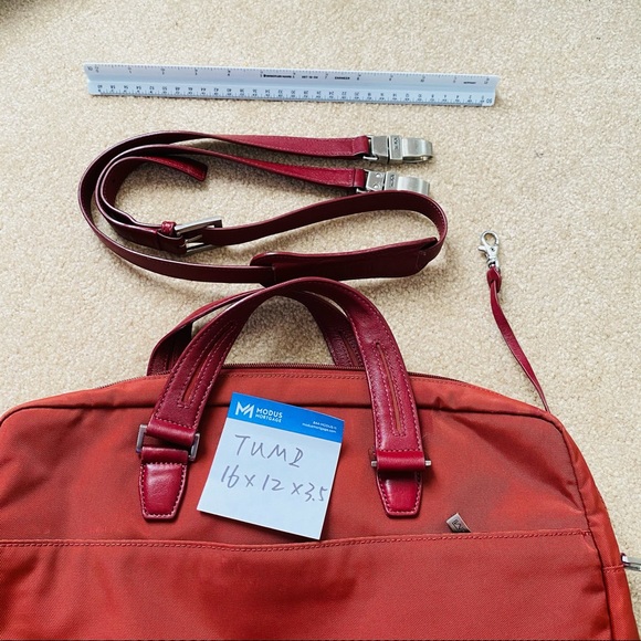 Tumi briefcase bag laptop shoulder orange - Picture 11 of 11